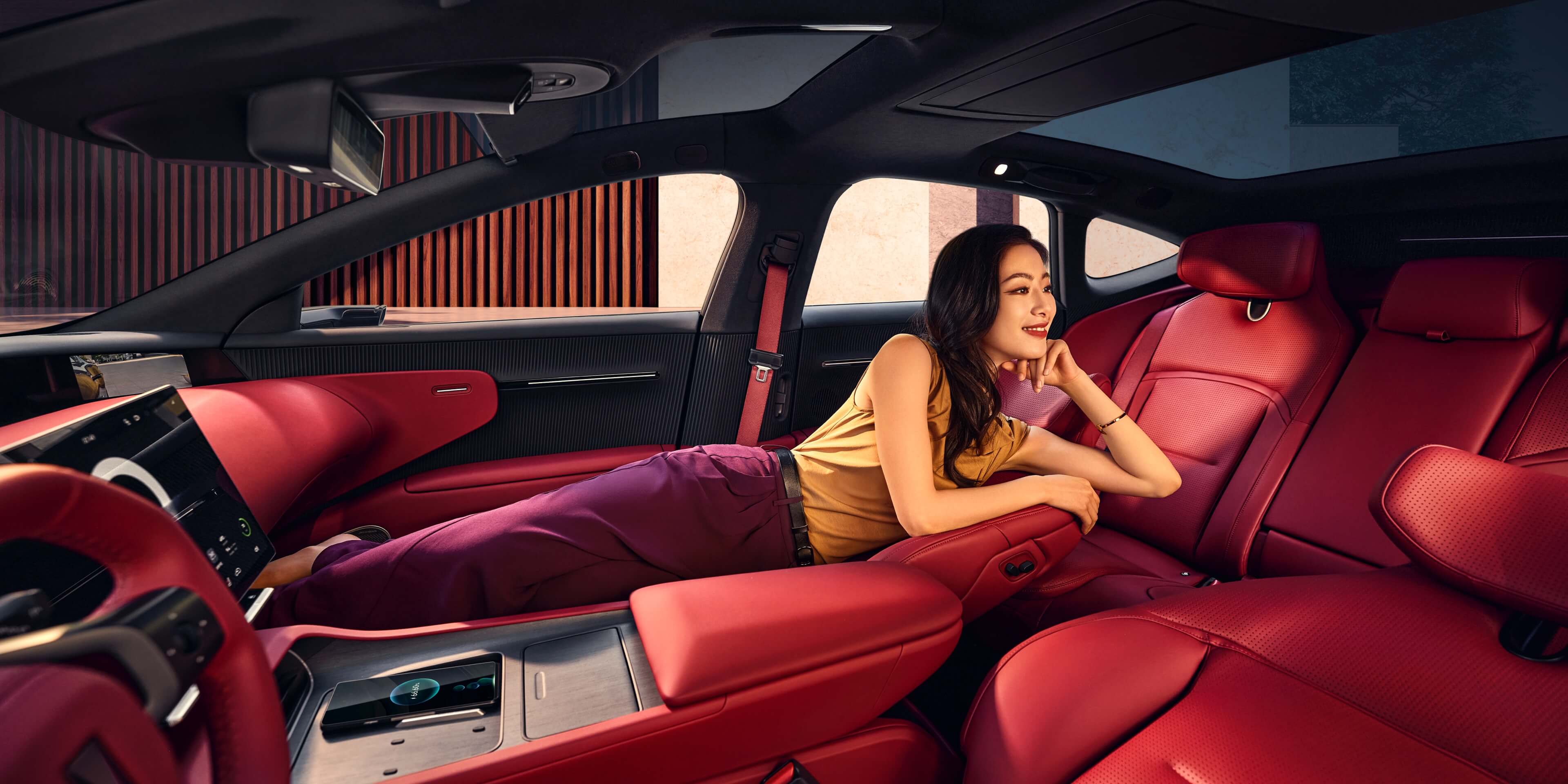 A premium car interior
